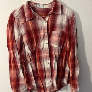 Maurice’s plaid shirt